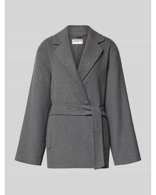 Jake*s Gray Jacke mit Viskose-Anteil in Wickel-Optik