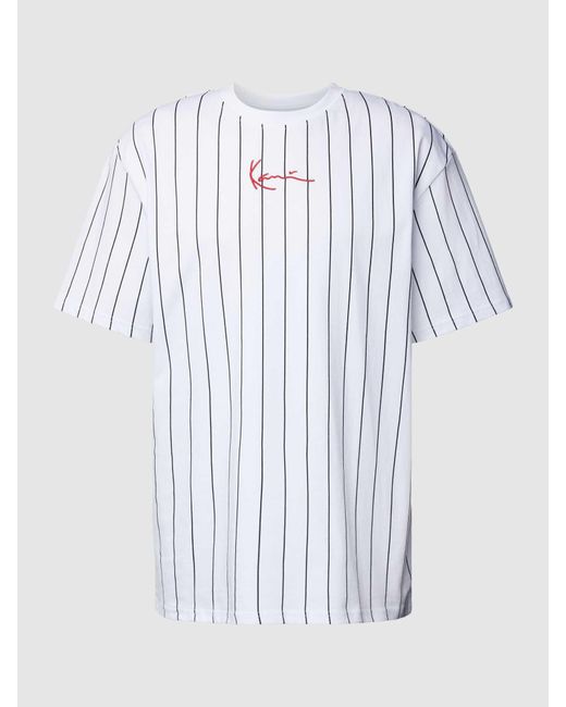 Karlkani T-shirt Met Labelstitching in het White voor heren