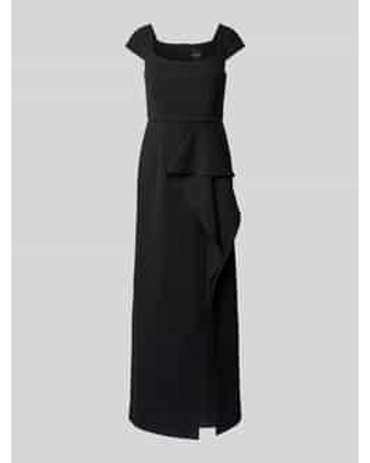 Marc Cain Maxi-jurk Met Volants En Loopsplit in het Black