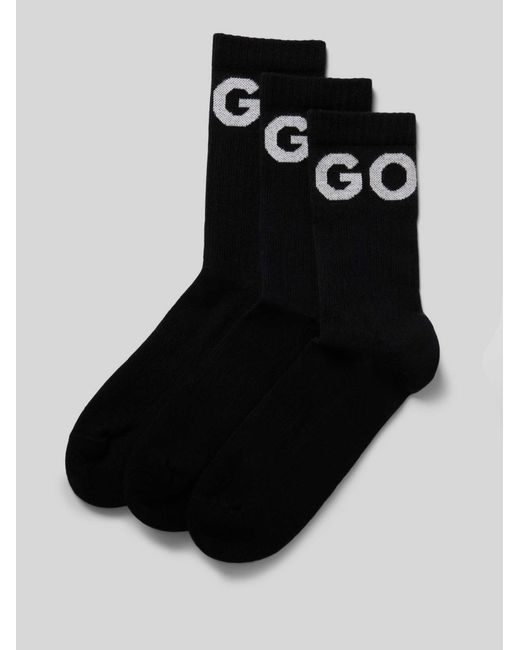 HUGO Sokken Met Statementprint in het Black voor heren