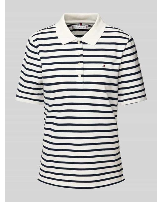 Tommy Hilfiger Blue Regular Fit Poloshirt mit Logo-Stitching Modell '1985'