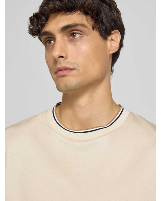 Boss Regular Fit T-Shirt Van Puur Katoen, Model 'Tames' in het Natural voor heren