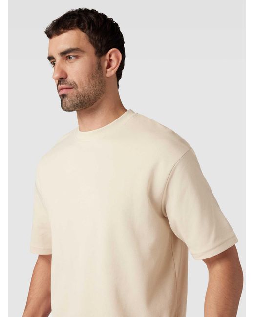 SELECTED Relaxed Fit T-Shirt Met Ronde Hals, Model 'Oscar' in het Natural voor heren