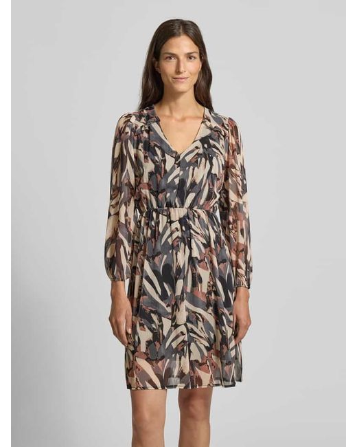 ZABAIONE Black Knielanges Kleid mit V-Ausschnitt
