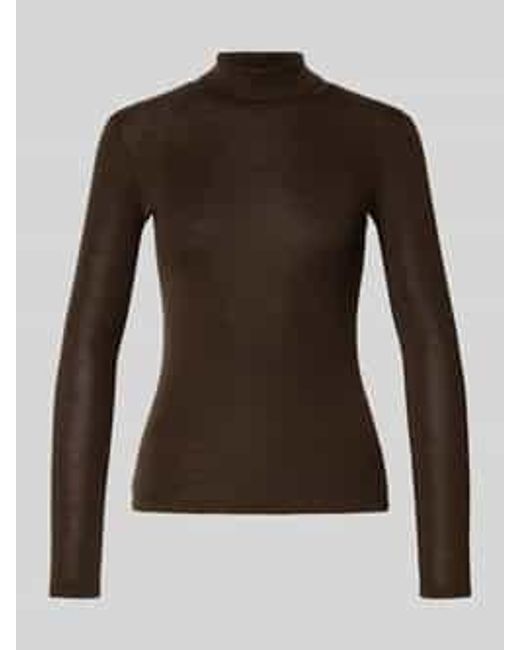 Weekend by Maxmara Slim Fit Shirt Met Lange Mouwen Van Een Mix Van Wol En Zijde, Model 'Teseo' in het Brown