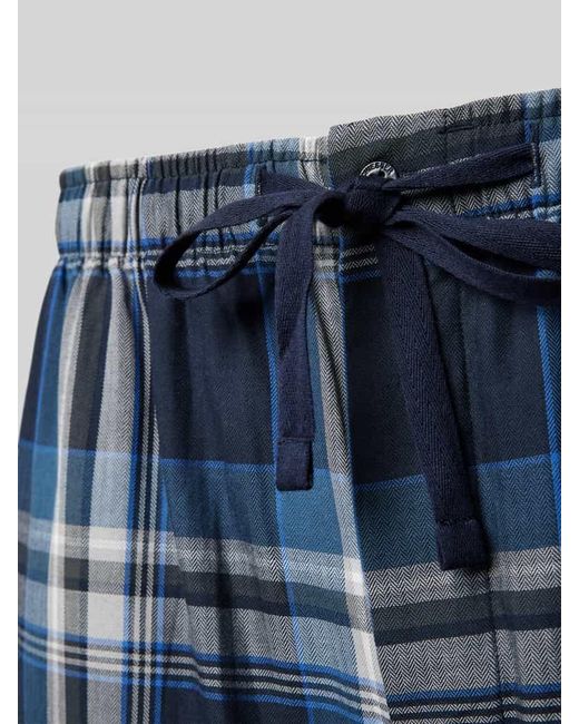 Schiesser Pyjama-Shorts mit Eingrifftaschen in Blue für Herren