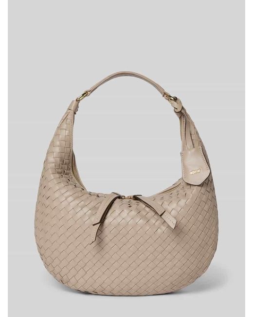 Abro⁺ Natural Shoulder Bag mit Logo-Applikation Modell 'Nana'