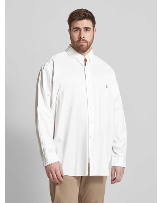 Ralph Lauren PLUS SIZE Freizeithemd mit Button-Down-Kragen in White für Herren