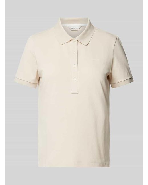 Gant Natural Regular Fit Poloshirt im unifarbenen Design