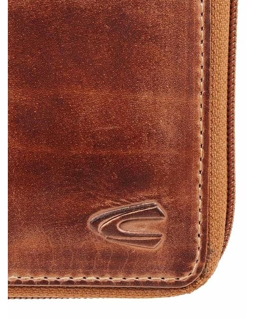 Camel Active Portemonnaie aus Leder im Retro-Look in White für Herren