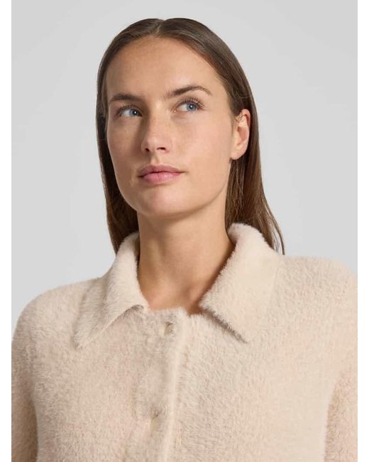 S.oliver Natural Boxy Fit Strickjacke aus Woll-Mix