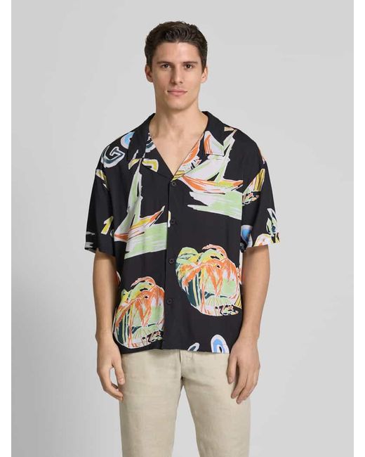 HUGO Relaxed Fit Freizeithemd mit 1/2-Arm in Blue für Herren