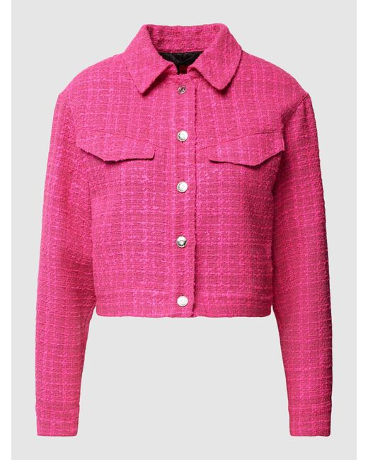 HUGO Pink Cropped Blazer mit Umlegekragen Modell 'Akulanna'