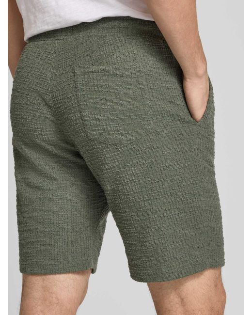 Mcneal Korte Regular Fit Broek Met Structuurmotief in het Green voor heren