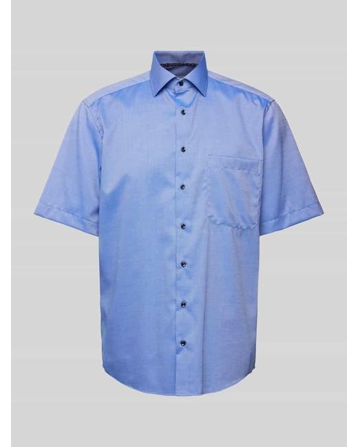 Eterna Comfort Fit Business-Hemd mit 1/2-Arm in Blue für Herren