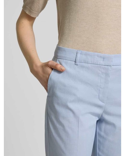 christian berg Blue Regular Fit Stoffhose mit Bügelfalten