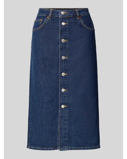 Gant Jeansrok Met Knoopsluiting in het Blue
