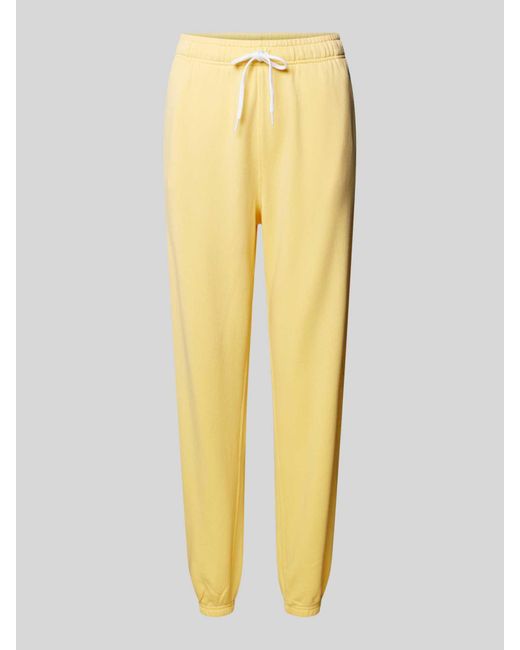Polo Ralph Lauren Regular Fit Sweatpants Met Logostitching in het Yellow