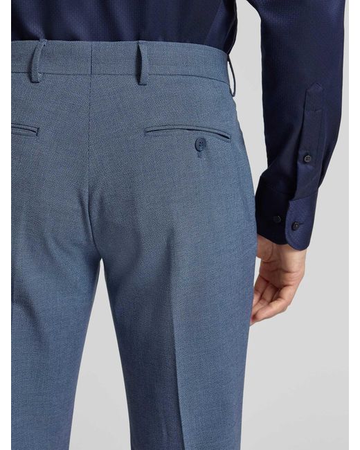 SELECTED Slim Fit Pantalon Met All-Over Motief, Model 'Slim-Liam' in het Blue voor heren