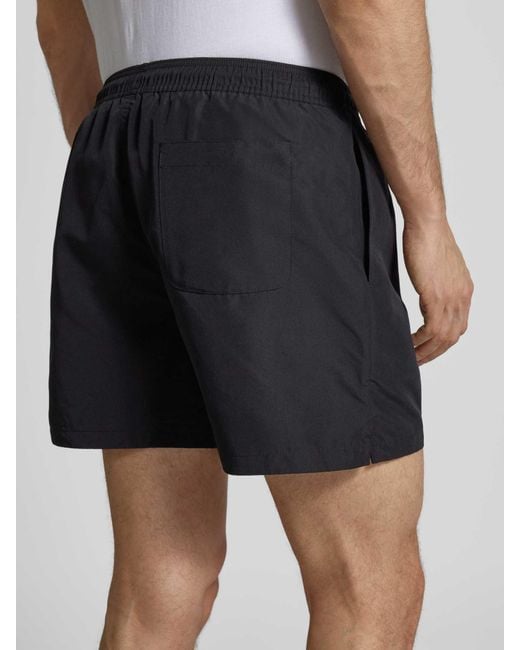 Peak Performance Regular Fit Korte Zwembroek Met Labelstitching in het Black voor heren