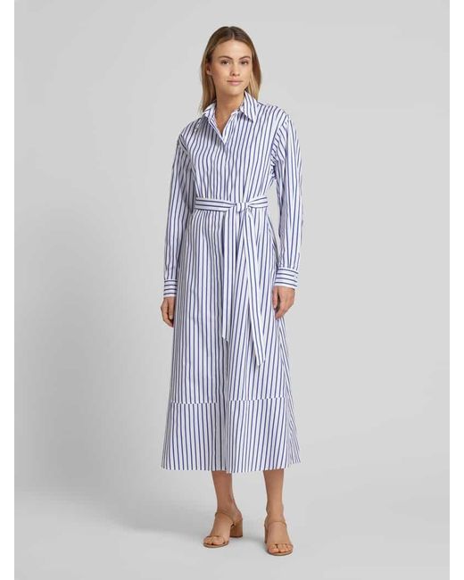 IVY & OAK Blue Maxikleid Mit Bindegürtel Modell 'Dina Kim'