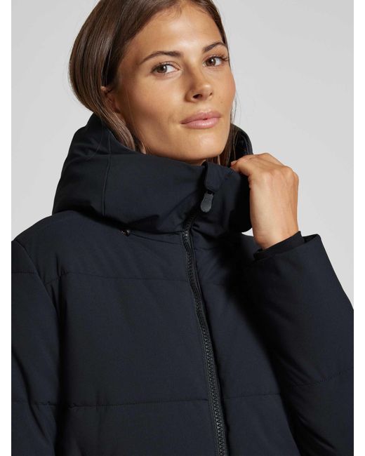 Save The Duck Gewatteerde Lange Jas Met Capuchon, Model 'Missy' in het Blue