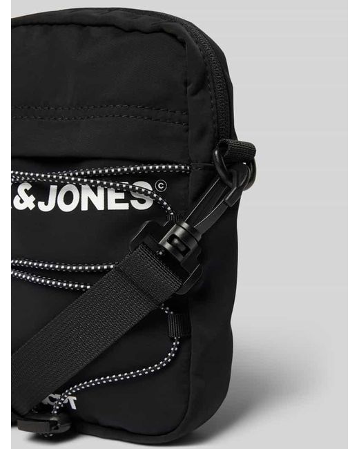 Jack & Jones Umhängetasche mit Label-Print Modell 'ZITRUS' in Black für Herren