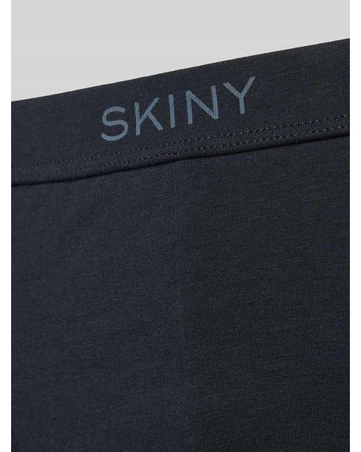 SKINY Trunks mit Label-Bund im 3er-Pack in Blue für Herren
