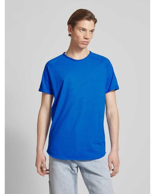 Redefined Rebel T-Shirt mit Rundhalsausschnitt Modell 'KAS' in Blue für Herren