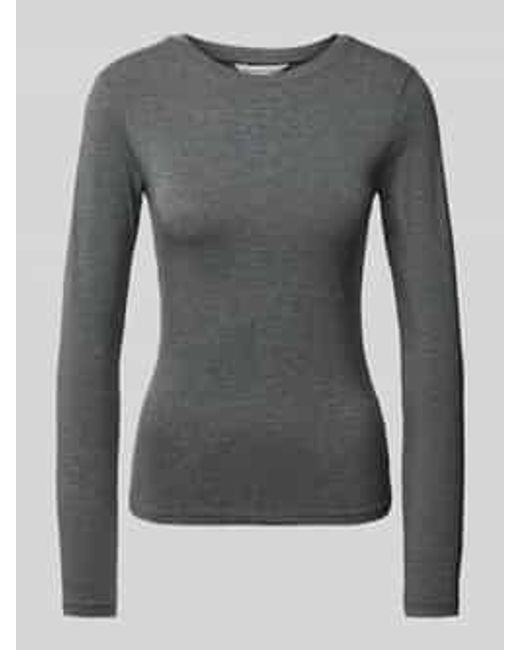 MSCH Copenhagen Shirt Met Lange Mouwen En Ronde Hals in het Gray