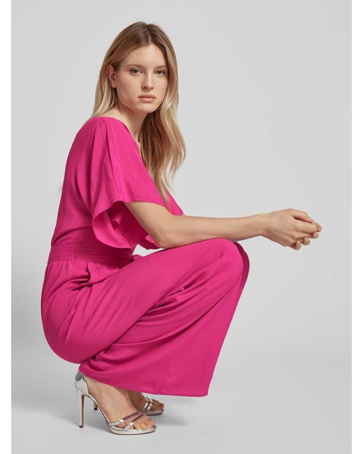 Pennyblack Pink Jumpsuit mit V-Ausschnitt Modell 'PLATA'