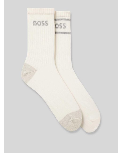 Boss Sokken Van Katoenmix in het White