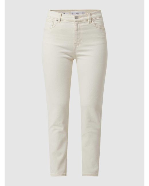 Mango White Mom Comfort Fit Jeans mit Stretch-Anteil