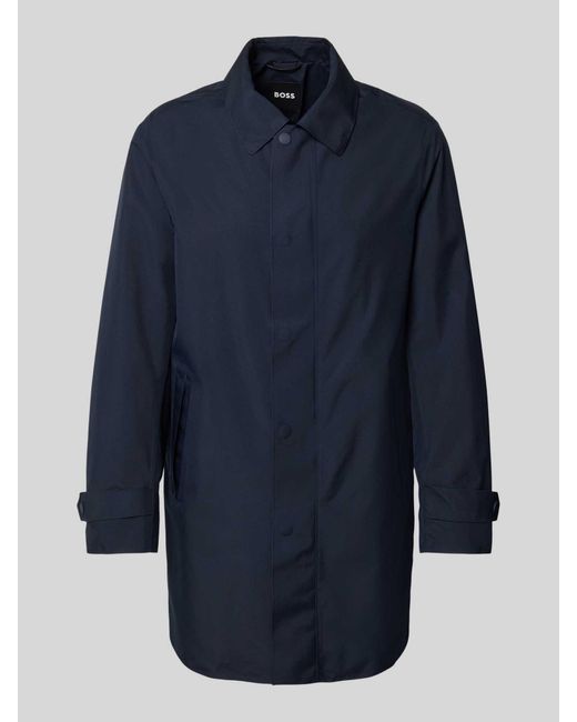 Boss Regular Fit Regenjas Met Gore-Tex in het Blue voor heren