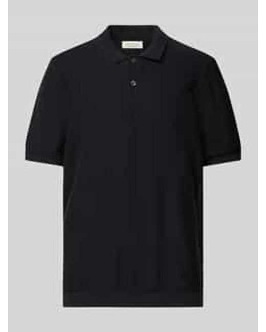 Casual Friday Relaxed Fit Poloshirt Met Structuurmotief in het Black voor heren