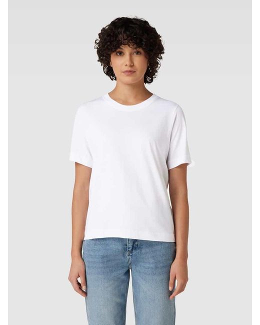 Drykorn White T-Shirt mit Rundhalsausschnitt Modell 'KIRANI'