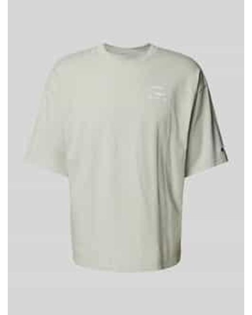 Champion Relaxed Fit T-Shirt Met Labelstitching in het Gray voor heren