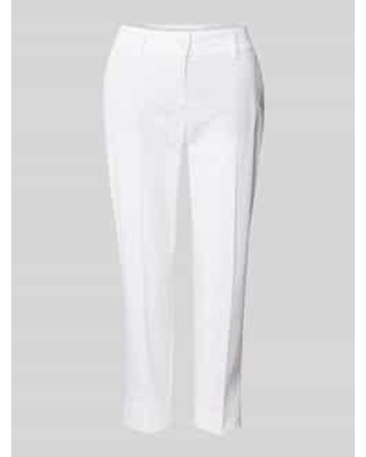 RAFFAELLO ROSSI Regular Fit Chino Met Verkort Model in het White