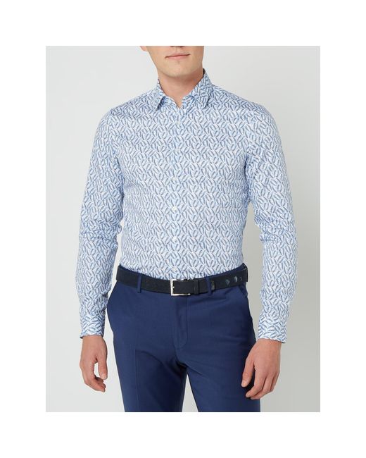 Calvin Klein Slim Fit Business-Hemd aus Baumwolle in Blau für Herren - Lyst