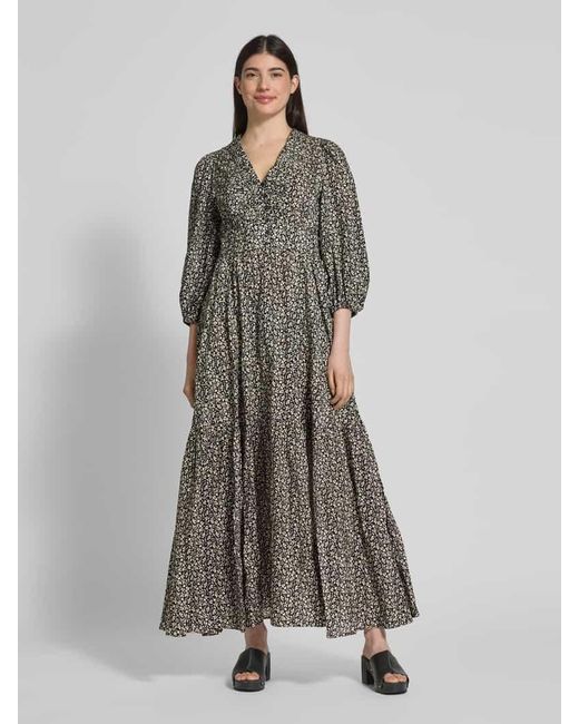 IVY & OAK Gray Maxikleid mit Knopfleiste Modell 'DREA'