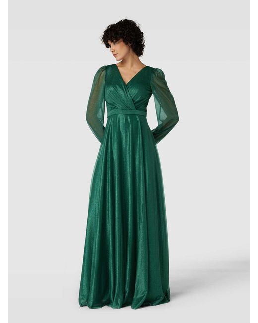 TROYDEN COLLECTION Green Abendkleid