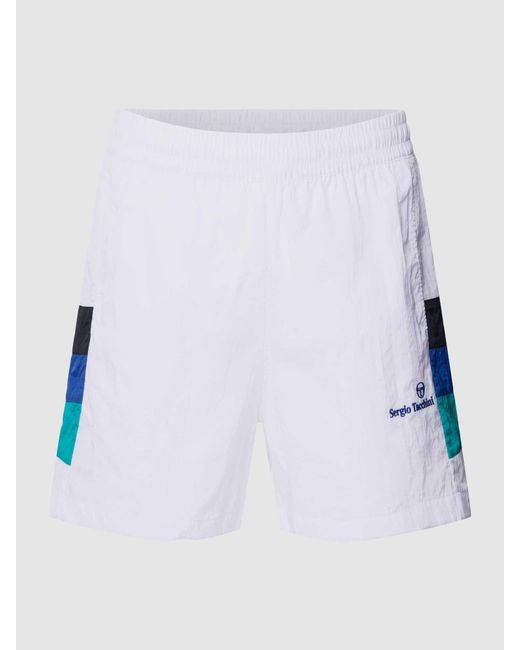 Sergio Tacchini Shorts mit Logo-Stitching Modell 'MACAO' in White für Herren