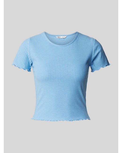 ONLY T-shirt Met Golvende Zoom in het Blue voor heren