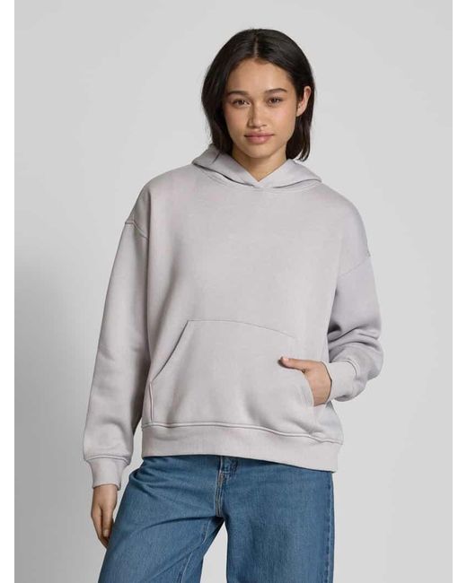 ONLY Gray Relaxed Fit Hoodie mit Baumwollanteil Modell 'ADELE'