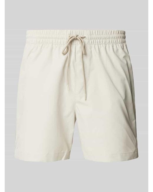 Calvin Klein Badehose mit Label-Print in Natural für Herren