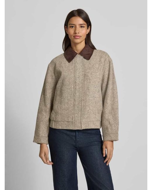 Gant Natural Regular Fit Wolljacke Modell 'Contrast'