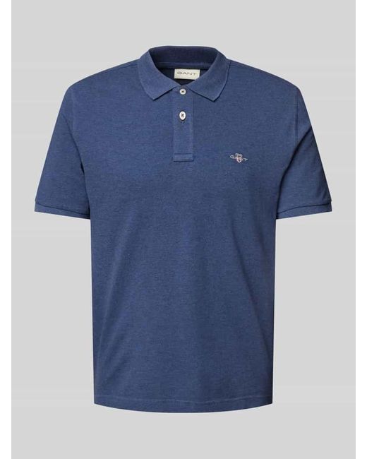 Gant Regular Fit Poloshirt Mit Label-Stitching in Blue für Herren