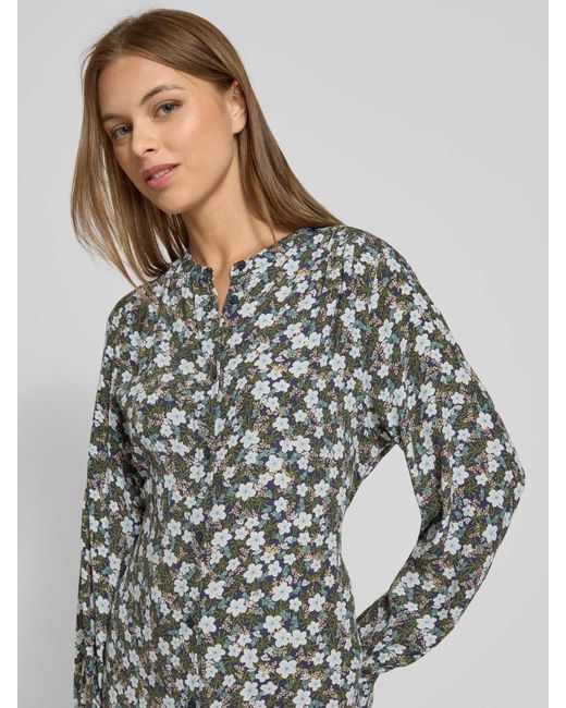 Gant Maxi-jurk Van Pure Viscose Met All-over Bloemenprint in het White