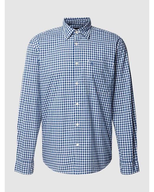 Marc O' Polo Freizeithemd mit Label-Stitching in Blue für Herren