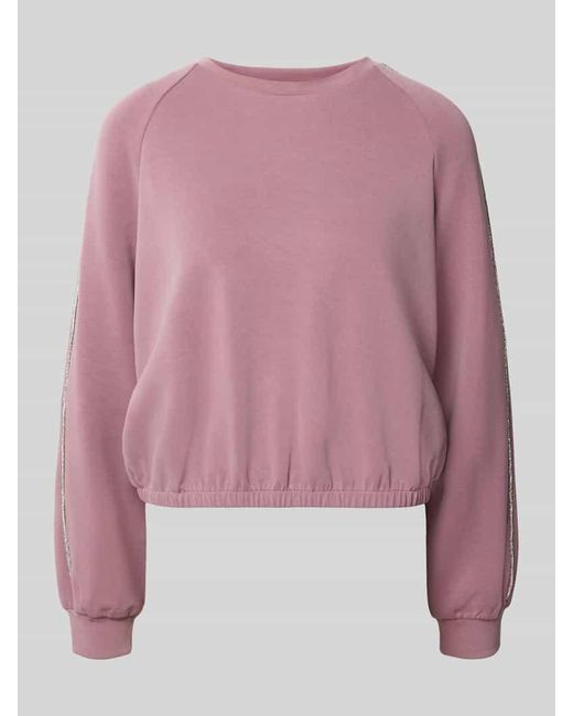 EA7 Pink Sweatshirt mit Kontraststreifen